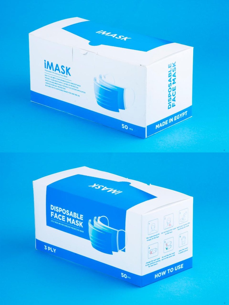 iMask Disposable Face Mask 3 Layers Melt-Blown Up To 99% Filtration